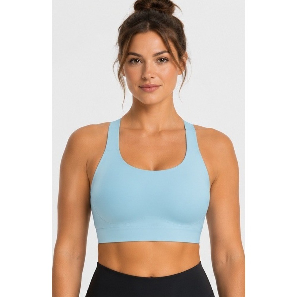 Lululemon Energy Bra High Support Ice Blue 36DDD Running Athletic Gym